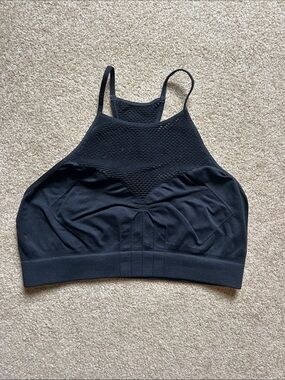 Fox black stretch high neck sports bra